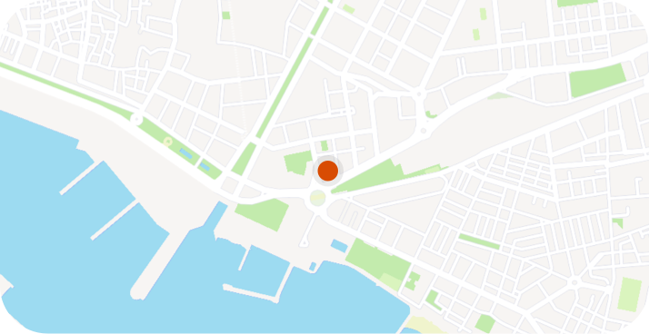 Mapa de conexión entre Almería y Japón